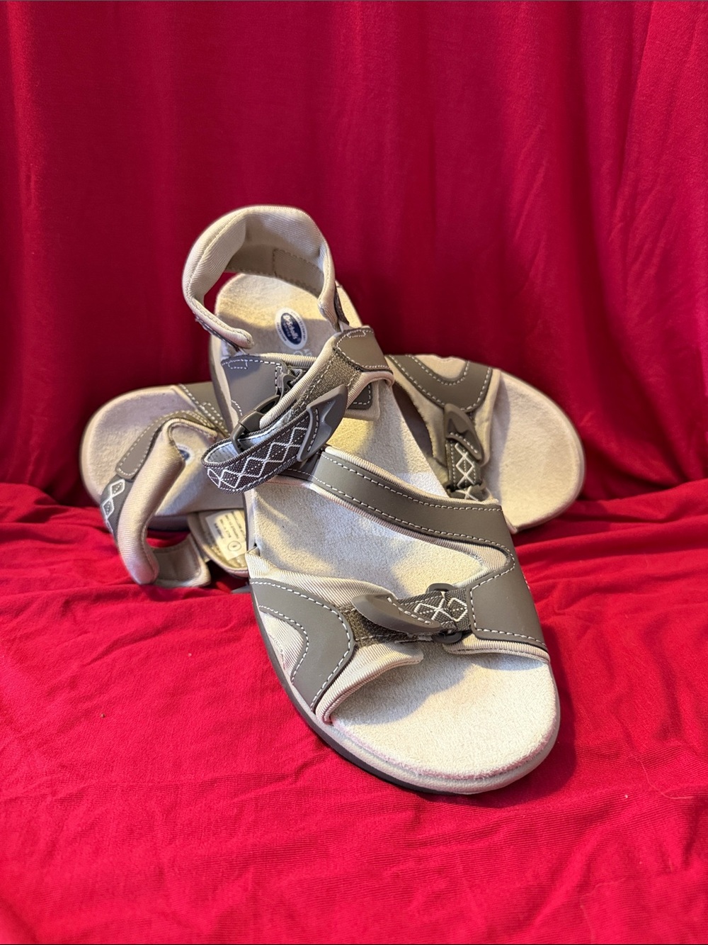 Dr. Scholl's Brown Adjustable Comfort Sandals